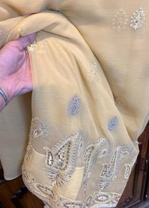 Embroidered Bright Yellow Saree 🟡💛