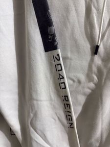 White Graphic Print Hoodie