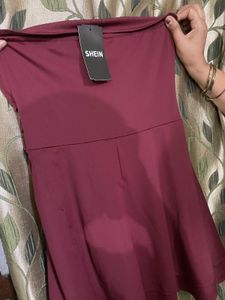 Shein Bold Strapless Front Cut-Out Dress