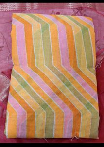 Pack Of 3 New Striped saree with blouse