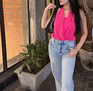 Beautiful Pink Halter Neck Top