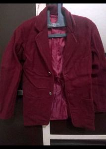 🥵 warm for winter maroon Blazer - Stylish & Comfo