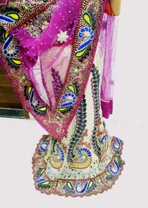 Elegant Purple Satin Net Lengha Brand New