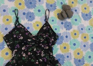 Berrylush Fit &amp; Flare Blackless Mini Dress