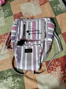 Striped Backpack
