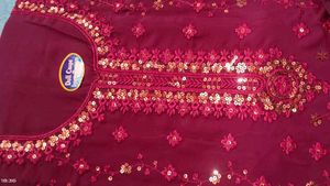 Elegant Maroon Embroidered Suit Set