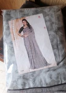 Elegant Grey Saree