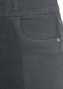Black Denim With Cutout Size 28
