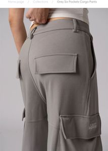Grey Six Pockets Cargo Pants Xs