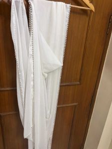 Beads &amp; Stones White Dupatta