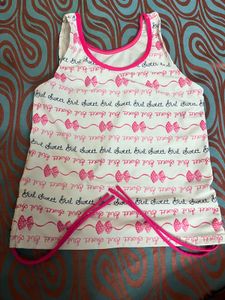 Cute Pink Bow Tank Top