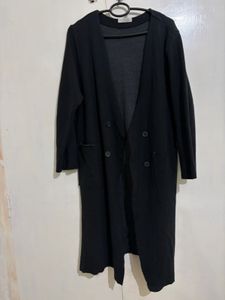 Elegant Black Long Cardigan shrug