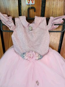 Designer Glitter Frock For 2-3 Yr Olds