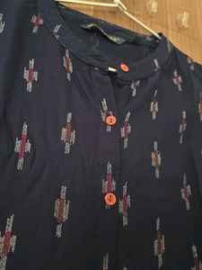 Navy Blue Formal Sleeveless AVAASA KURTI