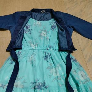 Beautiful Denim &amp; Floral Dress