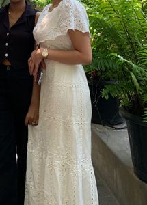 White Eyelet Maxi Dress