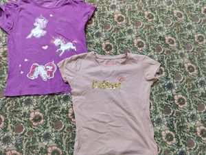 Combo -Girls' Tees - Unicorn & Believe
