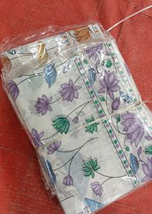 Half white Kalamkari model unique designs