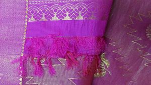 Pink &amp; Gold Silk Saree