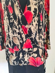 plus size Floral Wrap Top