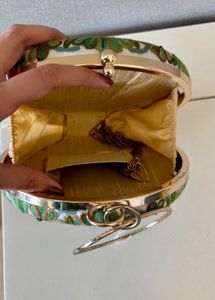 NEW round embroidered look bag