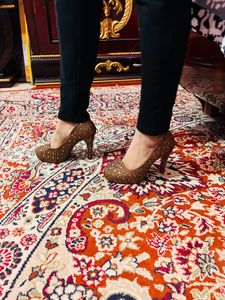 Crystal Golden Star Heels New With Box