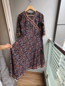 Floral Print Angrakha style Kurti