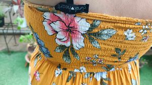Mustered Floral Gown