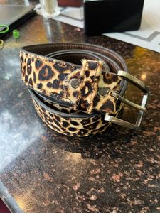 Real Leather Leopard Print Belt