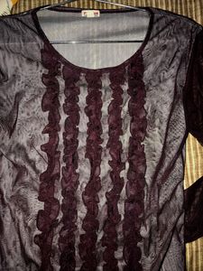 Mesh Top Long Sleeve