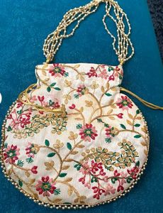 Floral Embroidered Potli Bag