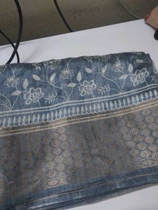 New saree with attached blouse piece 👌