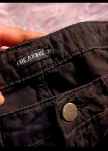 Wide Leg Black Denim Jeans (women's)