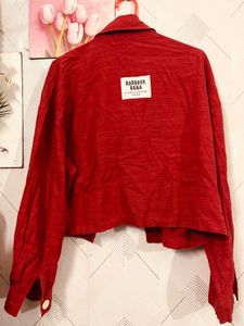 Red Cropped Jacket