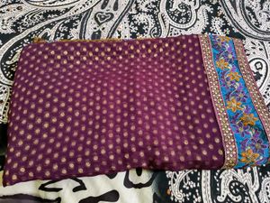 Purple Embellished Dupatta