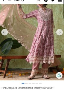 Elegant Lavender Kurta Set With Dupatta