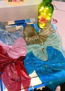 Cute Organza Bow Clip 🎀 (Set of 6pcs)