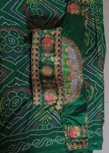 Green saree and blouse