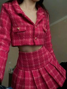 Barbie Pink Plaid Skirt &amp; Jacket Set