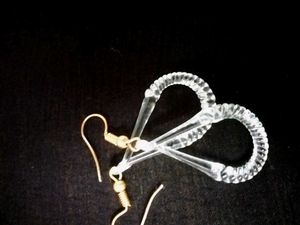 Unique Clear Acrylic Dangle Glass Earrings