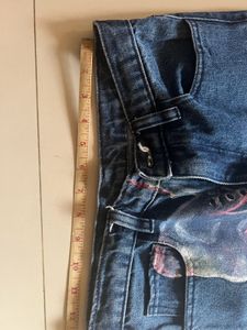 skeleton graphic jeans