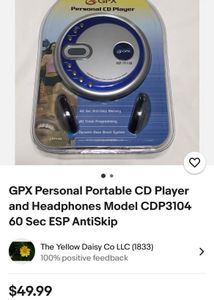 Vintage Rare GPX Personal CD Player - Non-working