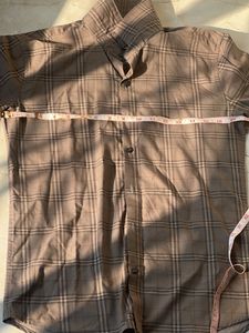 Brown Plaid Casual Shirt