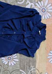 Ruffled Blue Shirt Urbanic