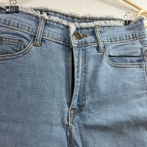 Women’s Frayed Hem Flare Jeans