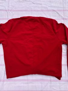 Red Tie Front Top