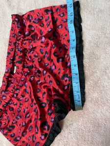 Red Animal Print Shorts