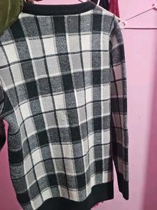 Plaid Knit Italian Sweater