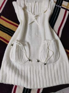 White Knit Top / Mini Dress