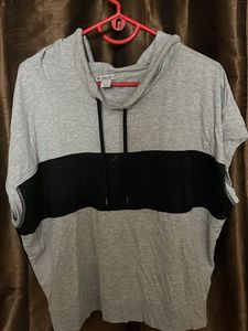 Gray Sleeveless Hoodie